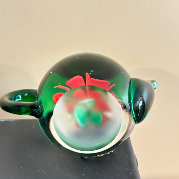 Dynasty Gallery Flower Teapot Heirloom Collectibles Handblown Art Glass Weight - Picture 5 of 9